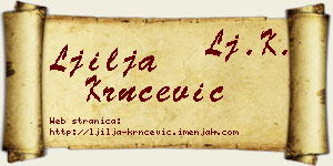 Ljilja Krnčević vizit kartica